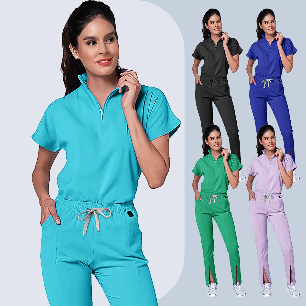 Medical Scrubs ชุดพยาบาลสตรีซิ - Medical Lab Coat บทวิจารณ์และราคา