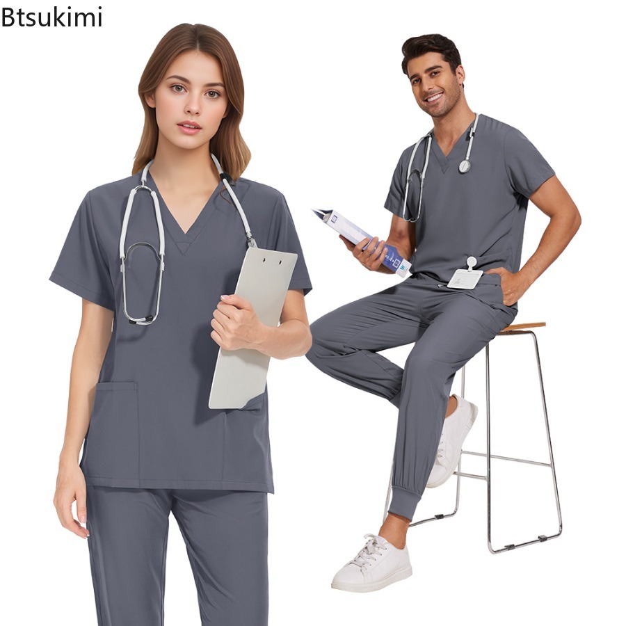 ชุดสครับ ชุดยูนิฟอร์ม พยาบาล ช - Lab Coat Medical บทวิจารณ์และราคา